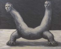 Peter Booth Man Oil on Canvas 136.8 x 167.8cm (Reproduced with copyright permission)